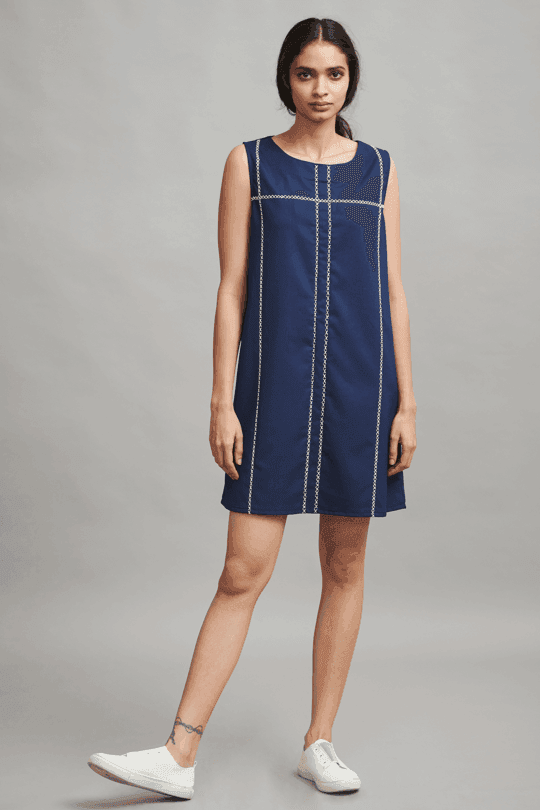 CROSS STITCH DRESS - dash and dot dash and dot