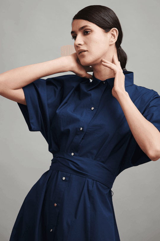 A-LINE POPLIN DRESS - dash and dot dash and dot