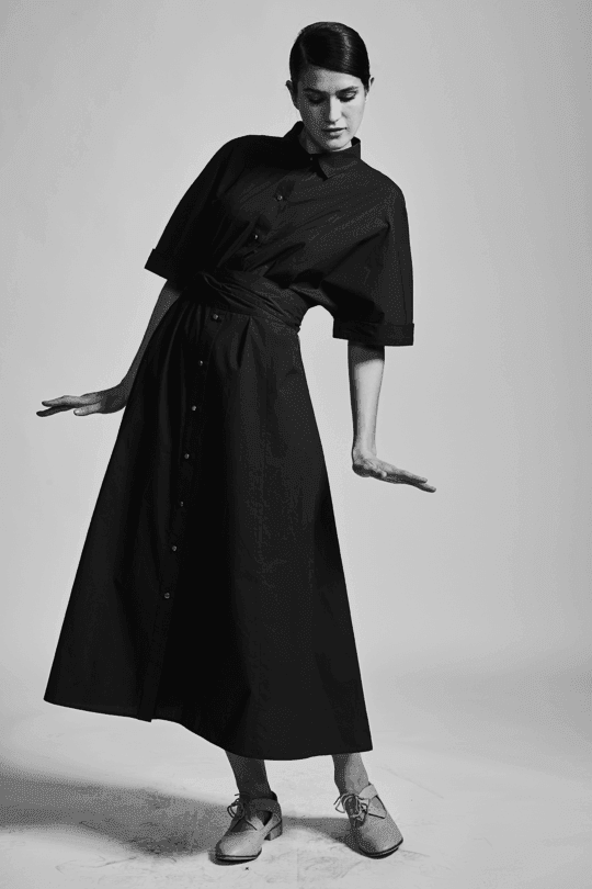 A-LINE POPLIN DRESS - dash and dot