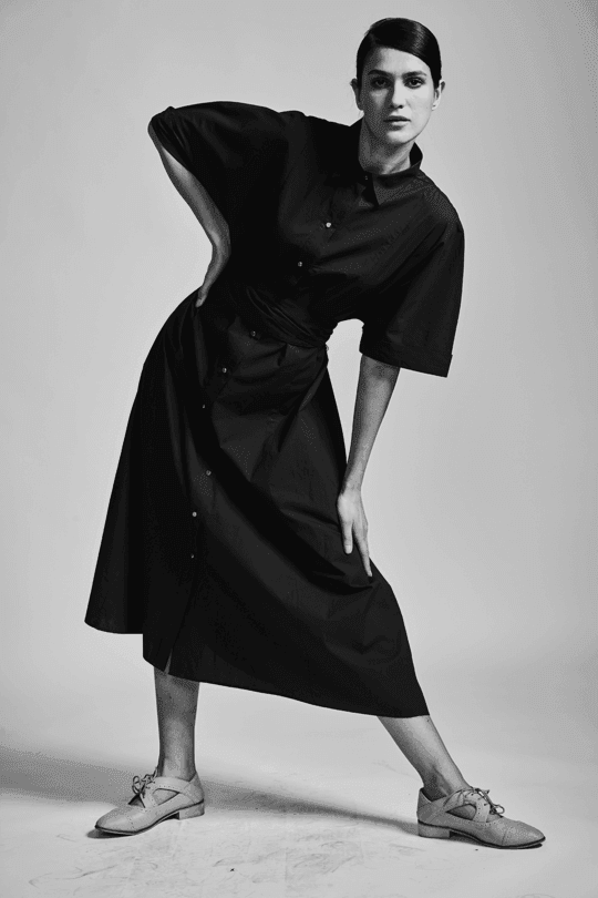 A-LINE POPLIN DRESS - dash and dot dash and dot