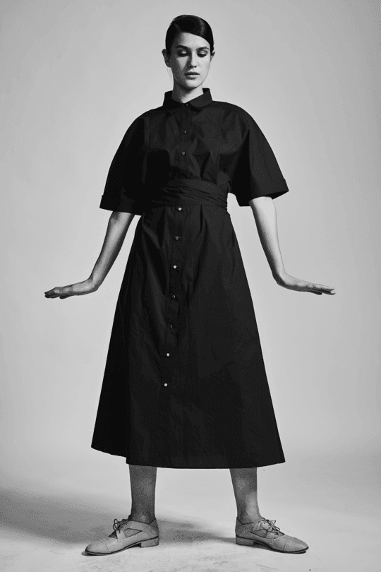 A-LINE POPLIN DRESS - dash and dot dash and dot