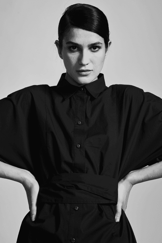 A-LINE POPLIN DRESS - dash and dot