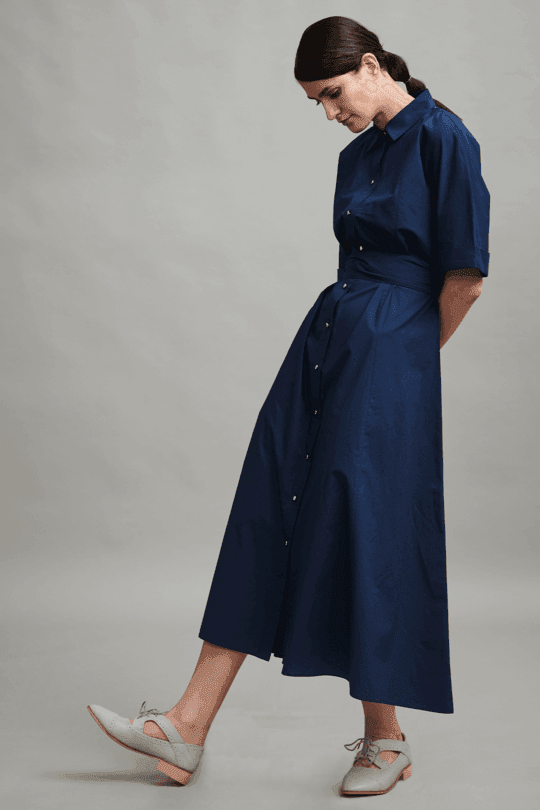 A-LINE POPLIN DRESS - dash and dot