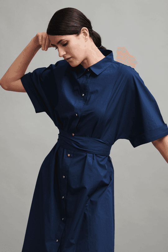 A-LINE POPLIN DRESS - dash and dot dash and dot