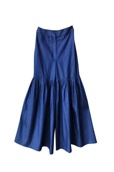 FIT AND FLARE DENIM PANT - dash and dot