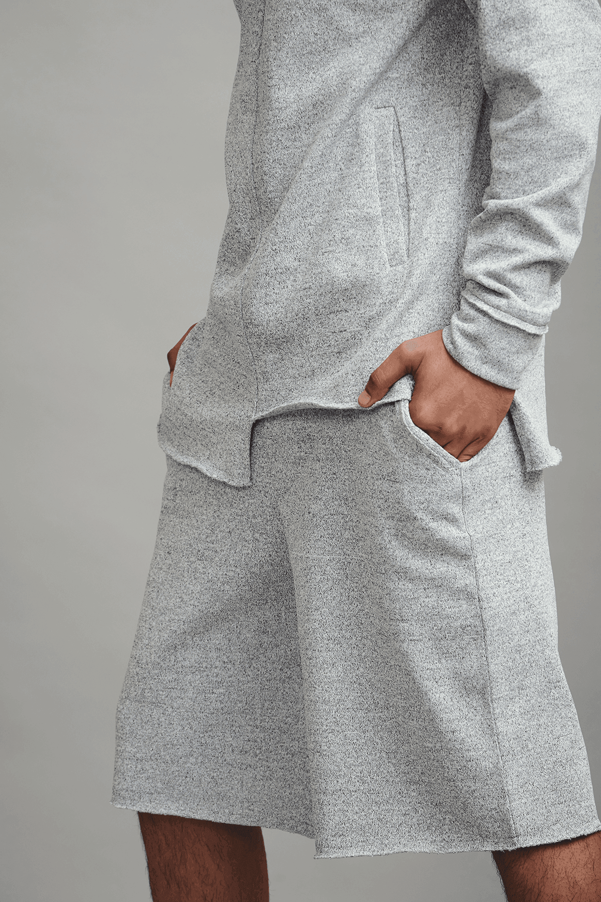 UNEVEN HEM HOODIE CO-ORD SET - dash and dot