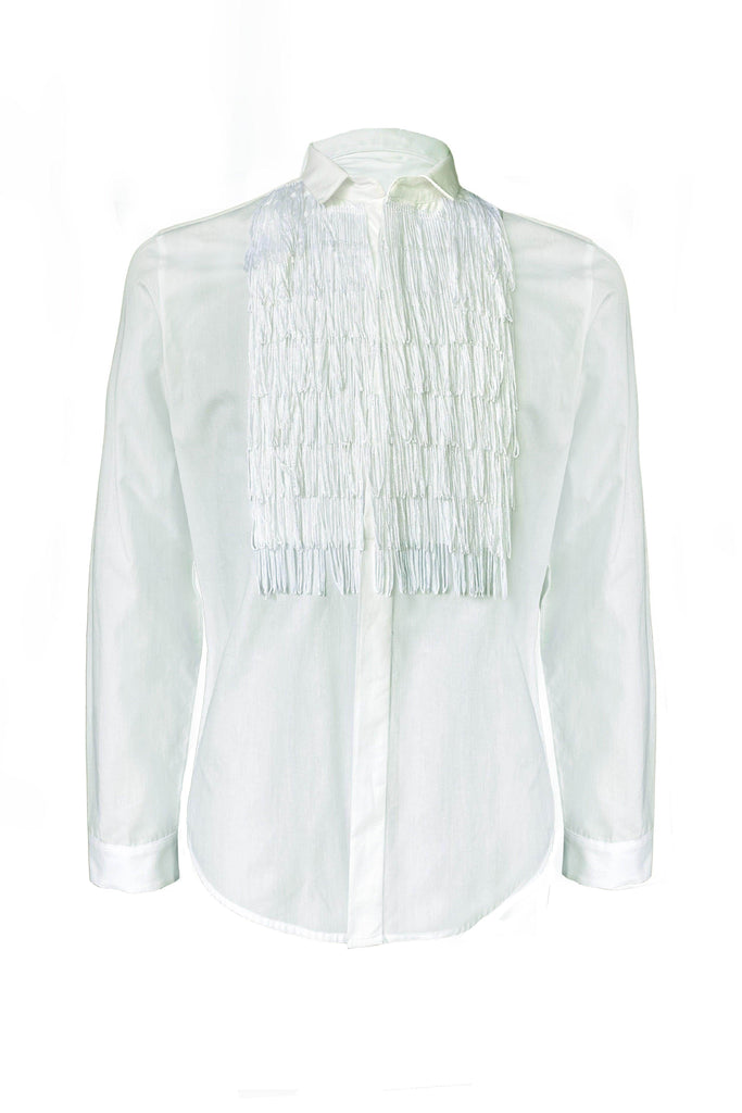 FRINGE BIB SHIRT - dash and dot dash and dot