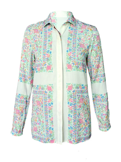 PASTEL SHAWL PRINT SHIRT - dash and dot