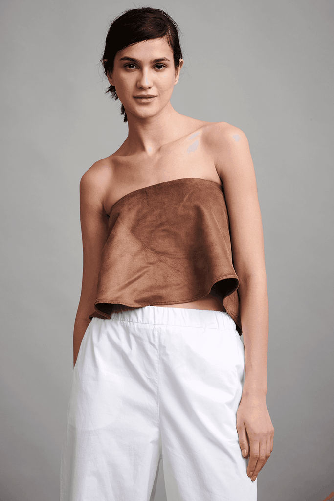 SUEDE CROP TOP - dash and dot dash and dot