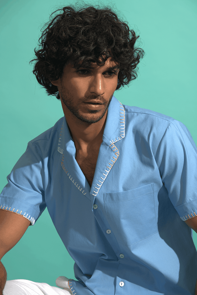 BLANKET STITCH SHIRT - dash and dot dash and dot