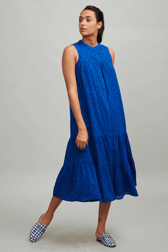 CUTWORK EMBROIDERY MIDI - dash and dot dash and dot