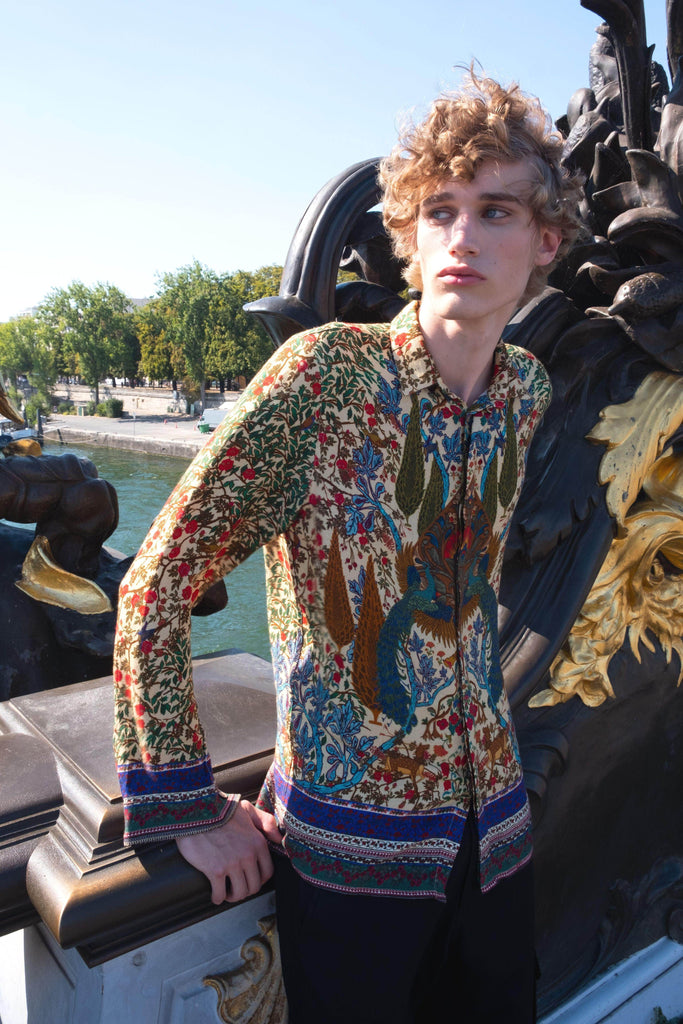 TAPESTRY PRINT SHIRT - dash and dot dash and dot