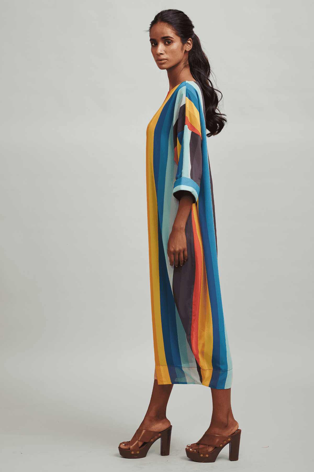 MULTICOLOUR STRIPE MIDI - dash and dot