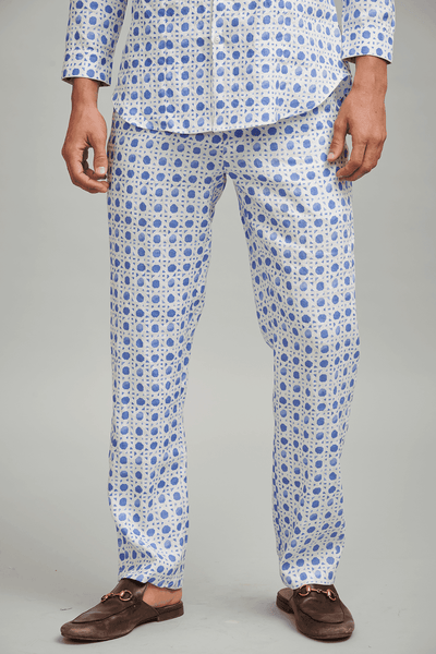 CANING PRINT LINEN PANT - dash and dot