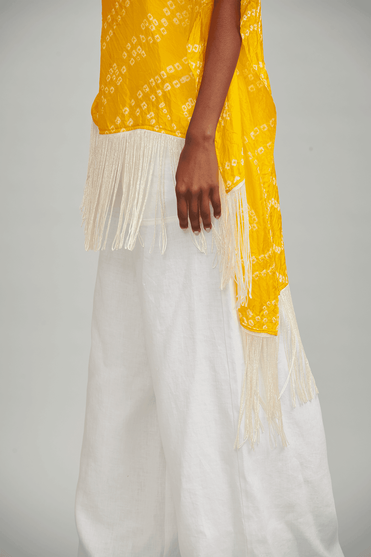 BANDHANI FRINGE KAFTAN TOP - dash and dot