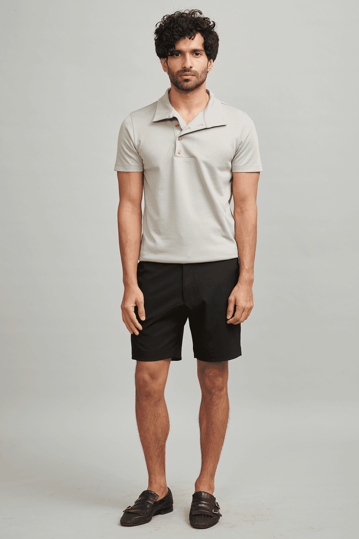 OFF CENTER PLACKET POLO - dash and dot