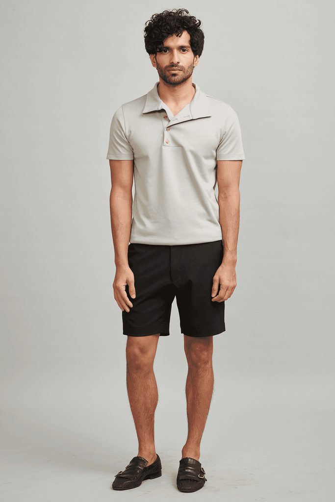 OFF CENTER PLACKET POLO - dash and dot dash and dot