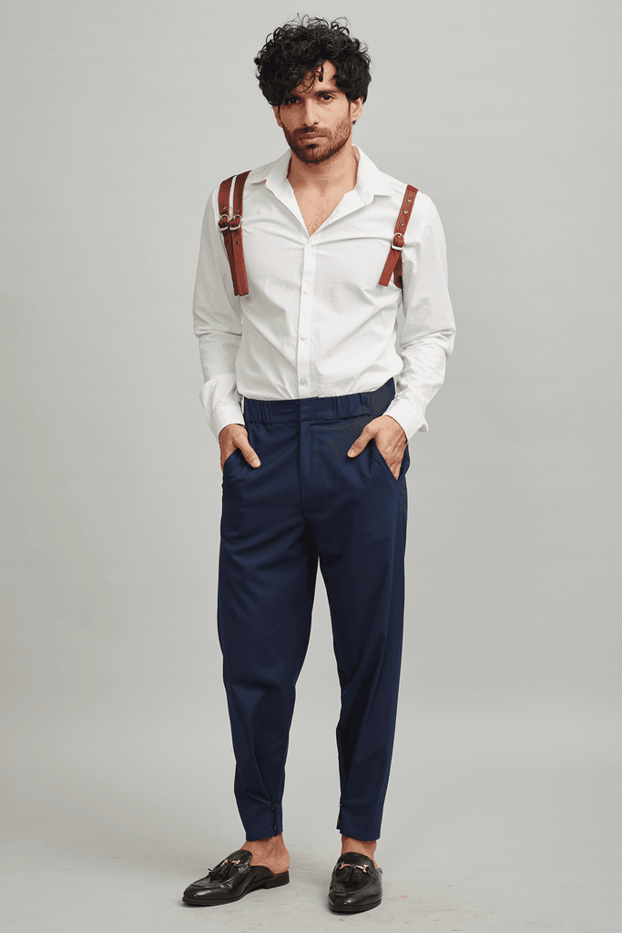 BUTTON CUFF TROUSER - dash and dot dash and dot