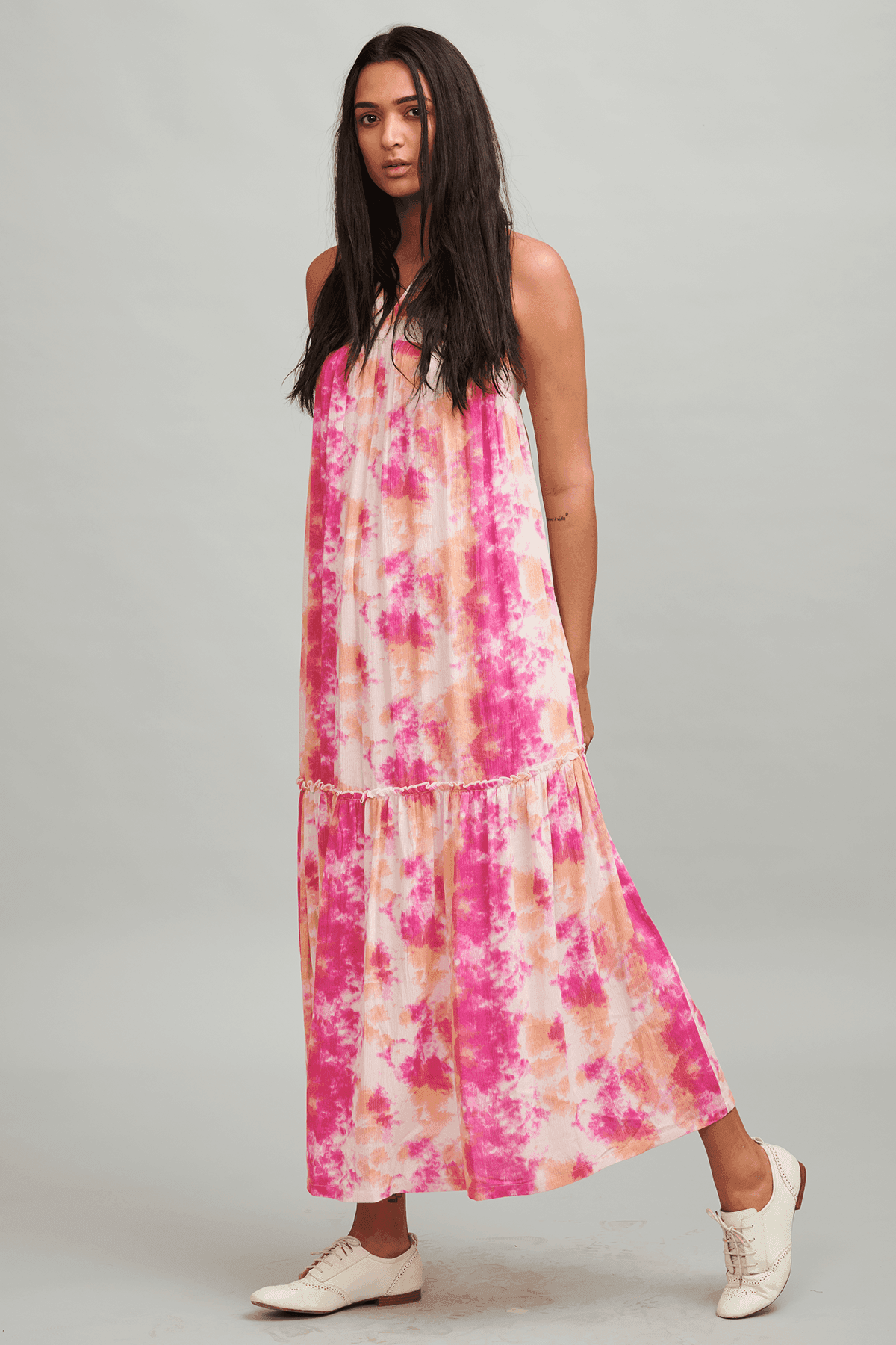 MULTICOLOUR TIE-DYE MAXI - dash and dot