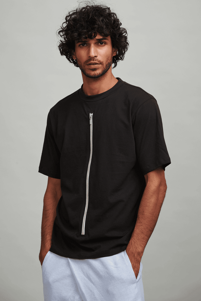 ZIP FRONT TEE - dash and dot dash and dot