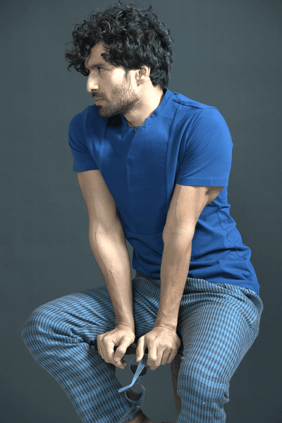 LINEN CHECK PLEAT PANT - dash and dot