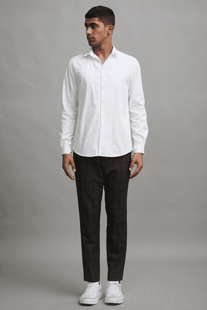 VEGAN LEATHER DETAIL PANT - dash and dot dash and dot