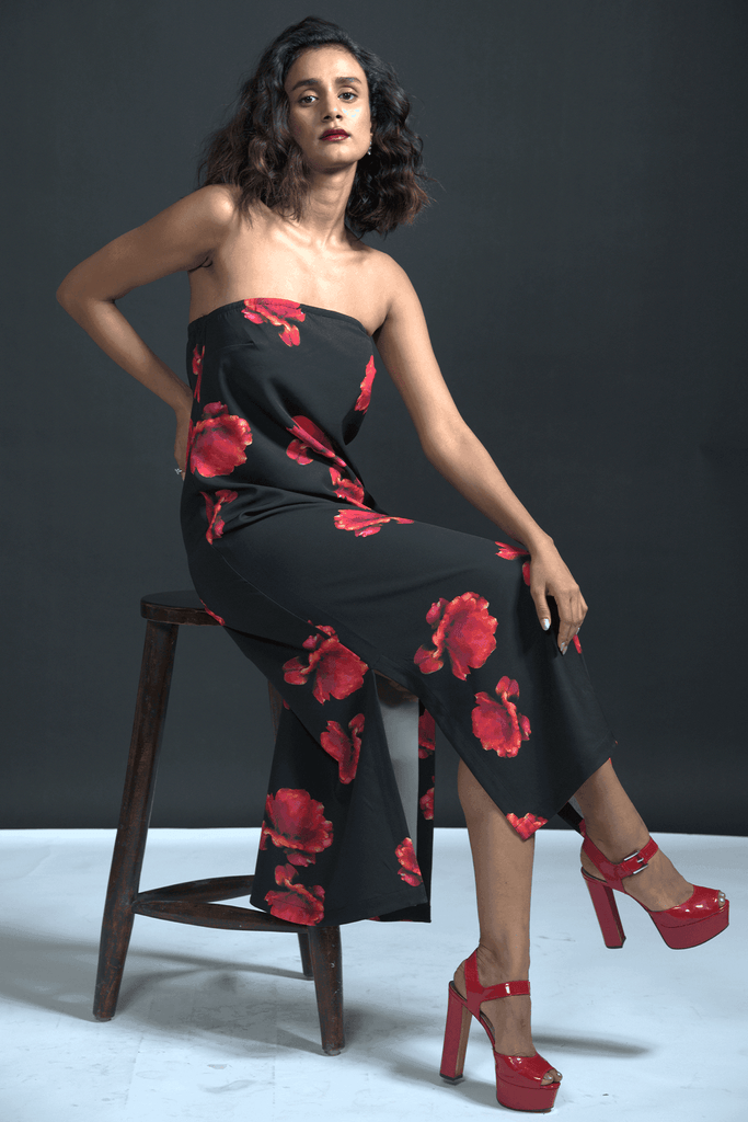 BLACK ROSE DRESS - dash and dot dash and dot