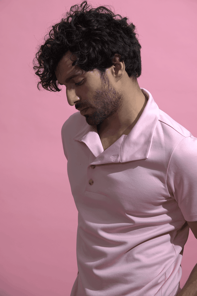 OFF CENTER PLACKET POLO - dash and dot