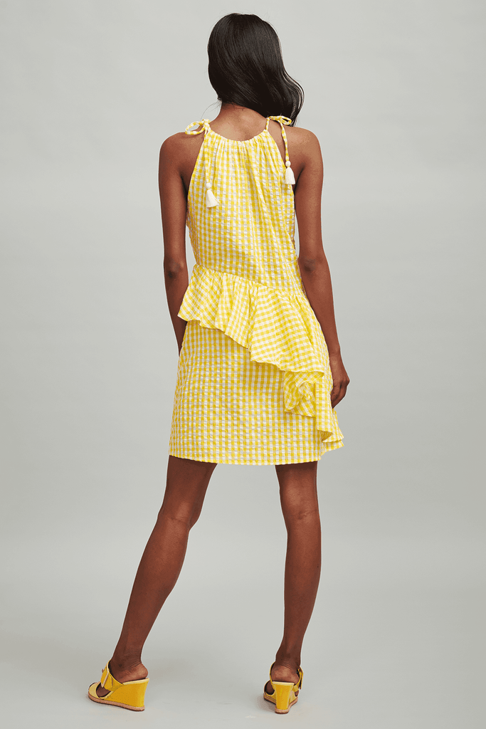 ASYMMETRIC FRILL MINI - dash and dot dash and dot