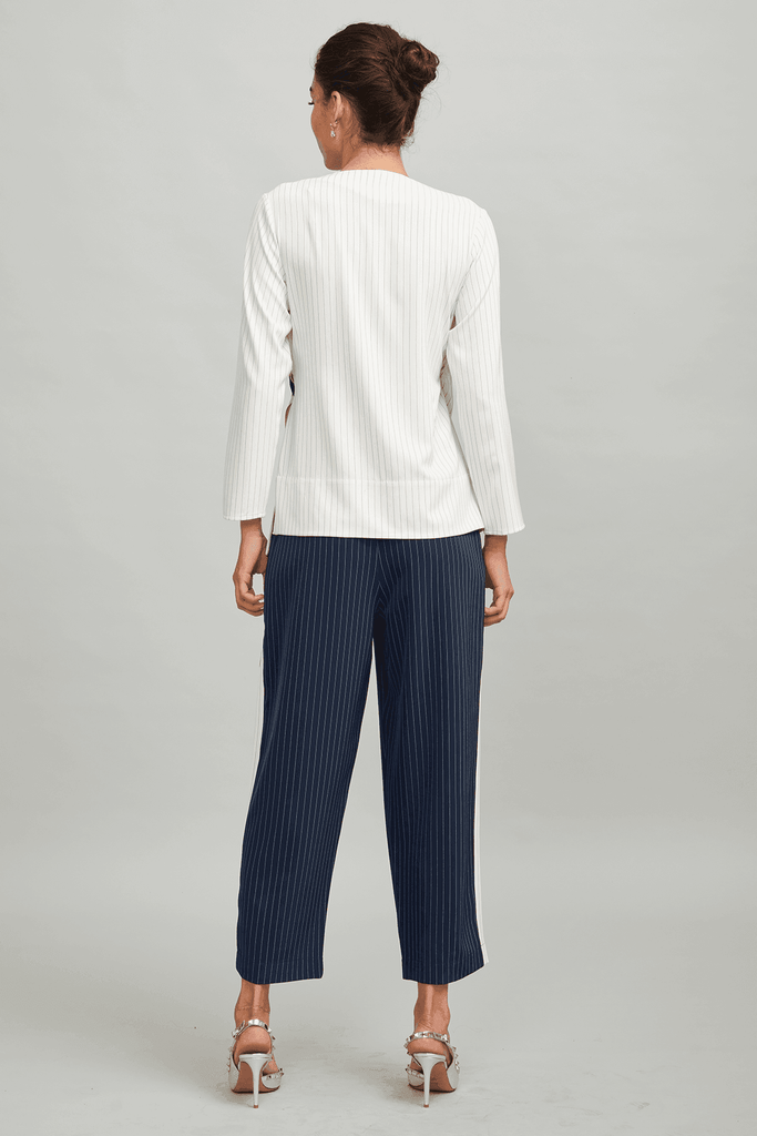 SIDE TIE STRIPE BLOCK TOP - dash and dot dash and dot