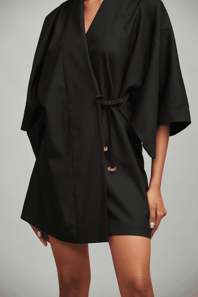 LINEN KIMONO DRESS - dash and dot dash and dot