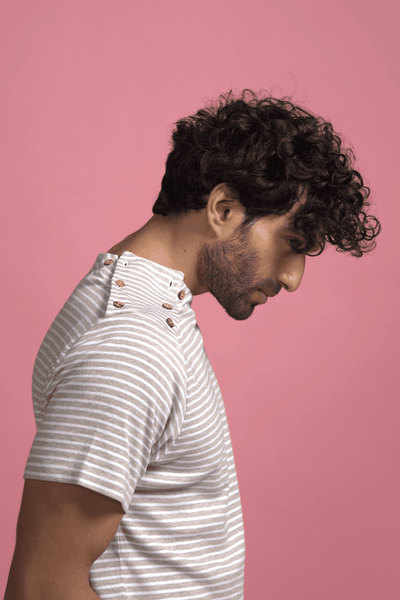 DOUBLE SHOULDER PLACKET POLO - dash and dot