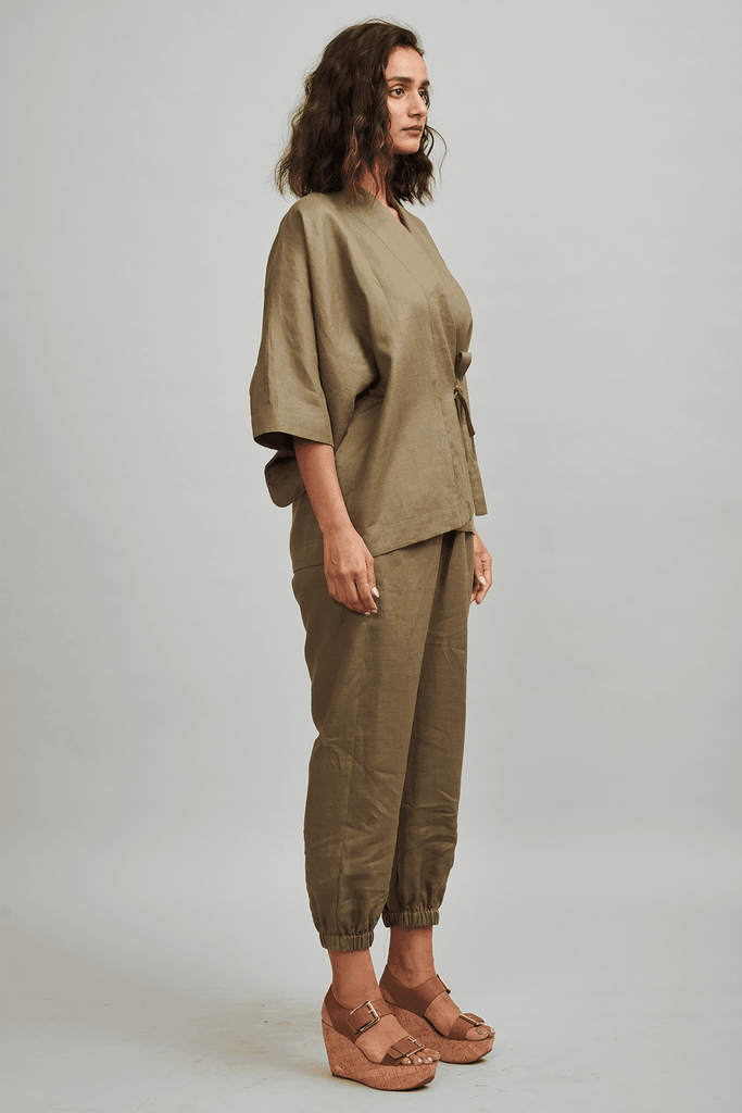 LINEN KIMONO - dash and dot dash and dot