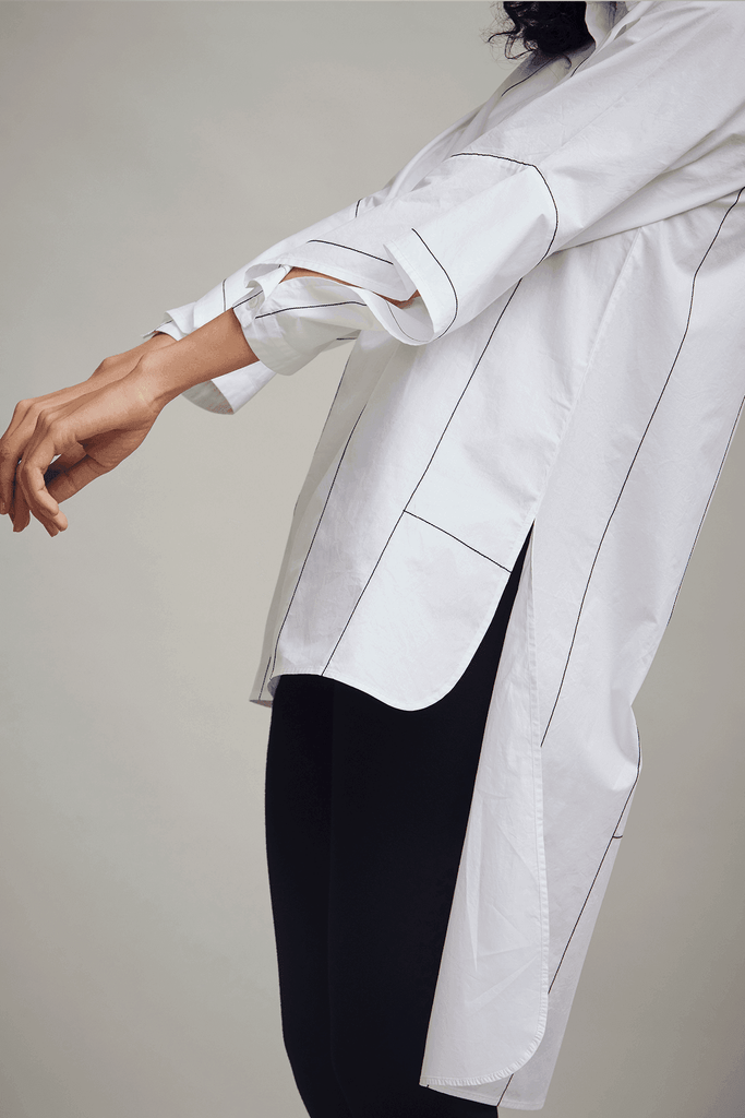 CONTRAST STITCH SHIRT - dash and dot dash and dot