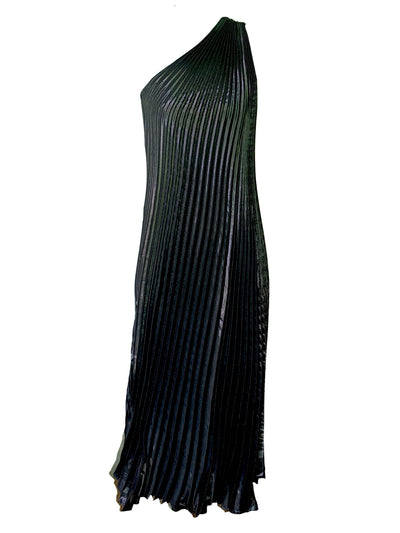 ONE SHOULDER PLEAT MAXI - dash and dot