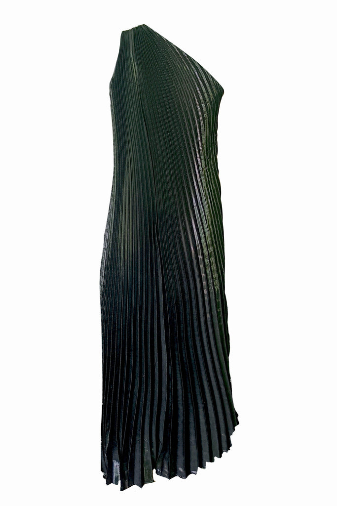 ONE SHOULDER PLEAT MAXI - dash and dot dash and dot