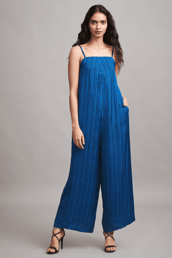 ELECTRIC BLUE JUMPSUIT - dash and dot dash and dot