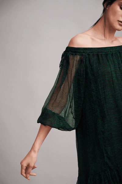 EMERALD OFF SHOULDER MINI - dash and dot