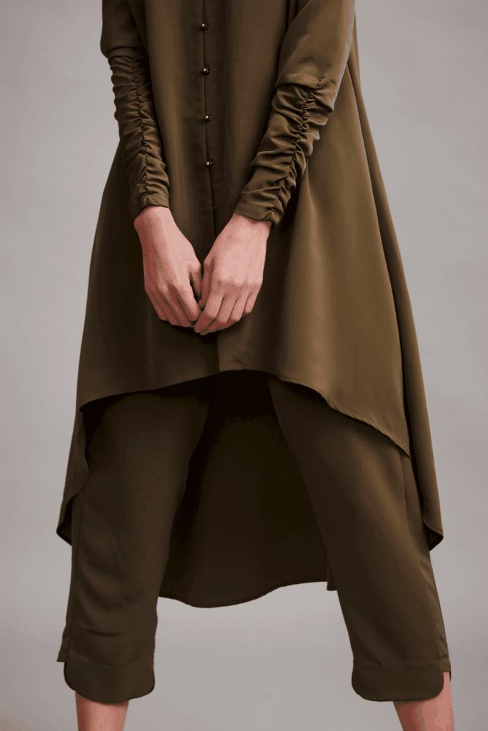 MILITARY GREEN TAPERED PANTS - dash and dot dash and dot