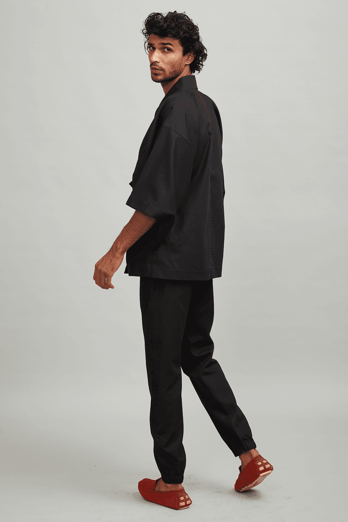 LINEN MEN'S KIMONO - dash and dot dash and dot