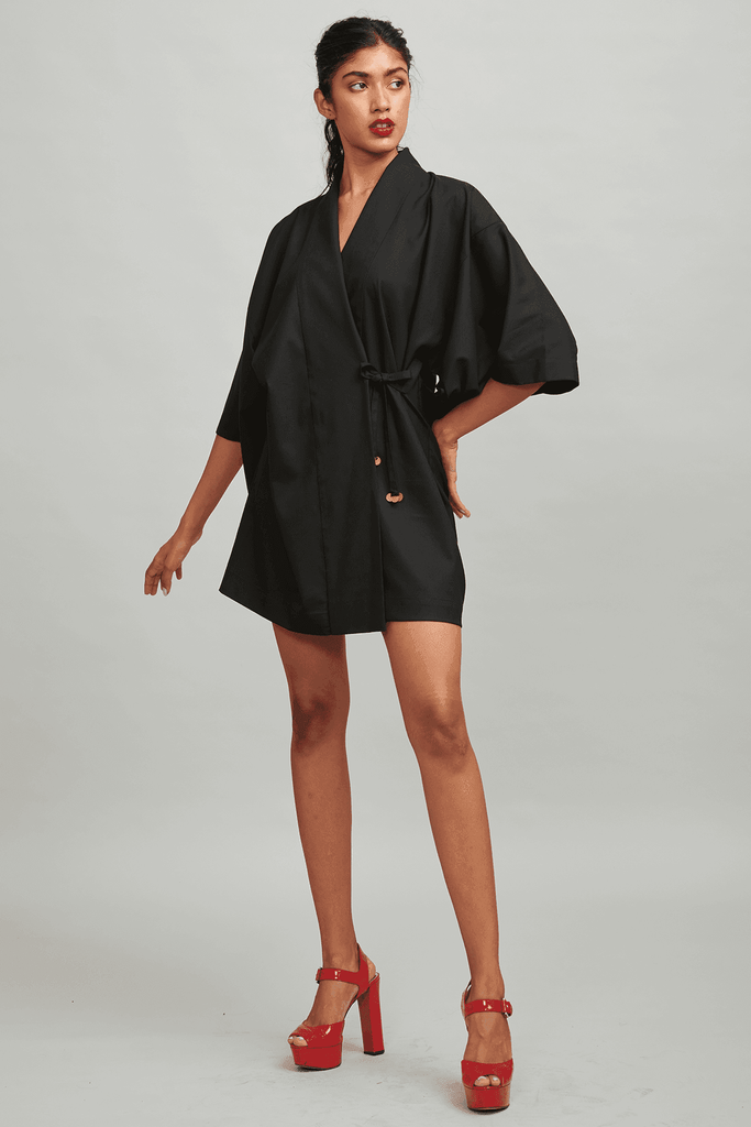 LINEN KIMONO DRESS - dash and dot dash and dot