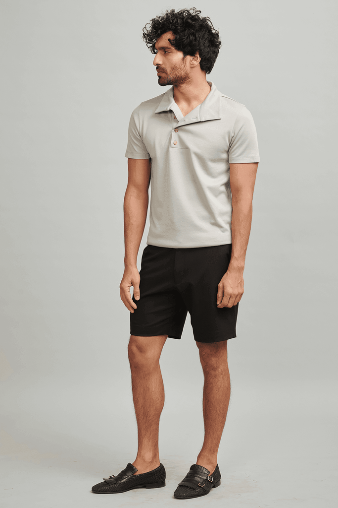 OFF CENTER PLACKET POLO - dash and dot dash and dot