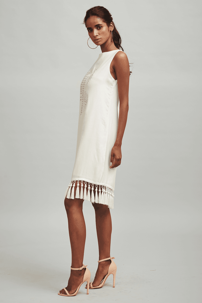 MIRROR MOTIF TASSLE DRESS - dash and dot dash and dot