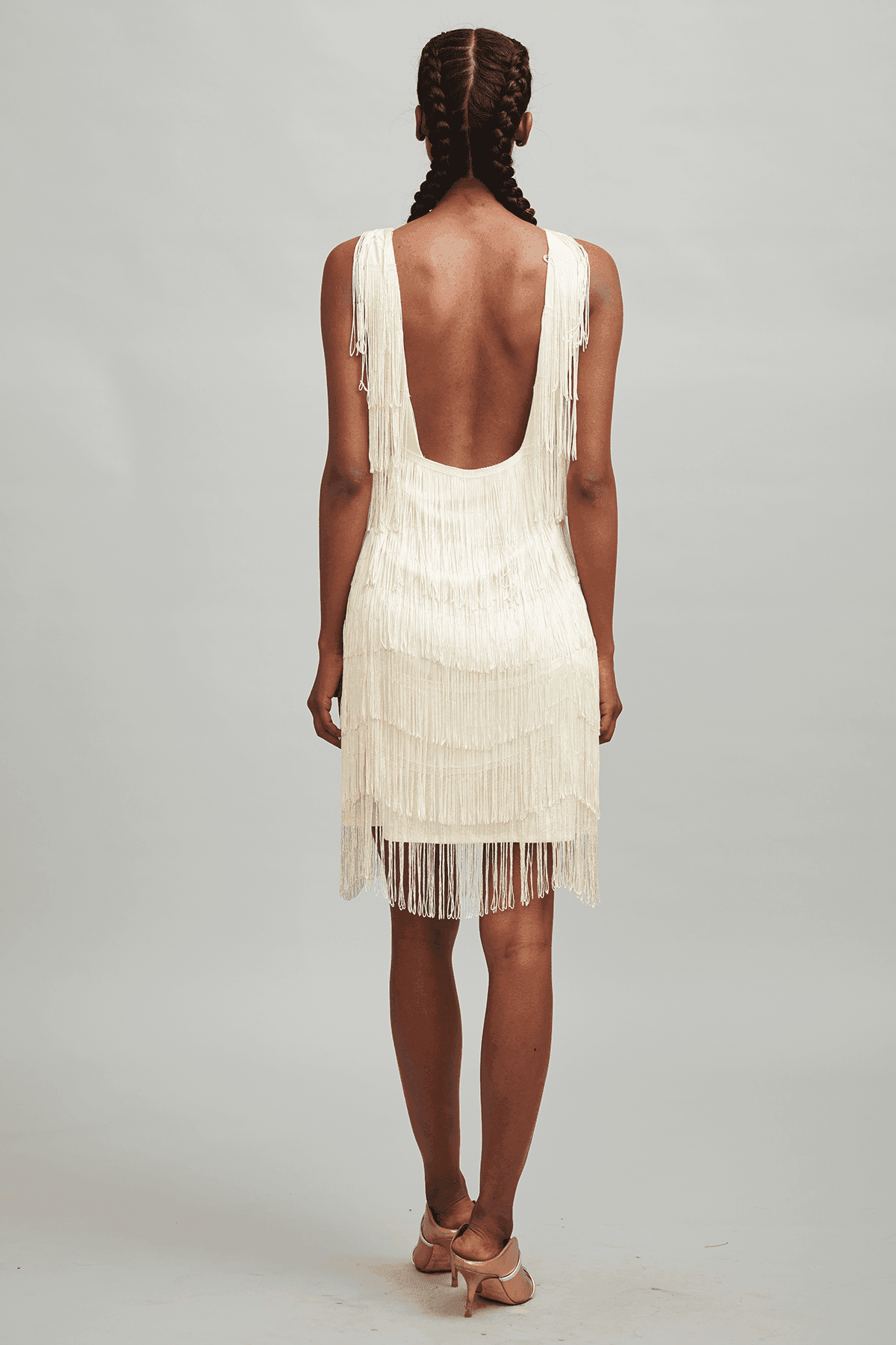 S / Ivory IVORY FRINGE DRESS S / Ivory IVORY FRINGE DRESS