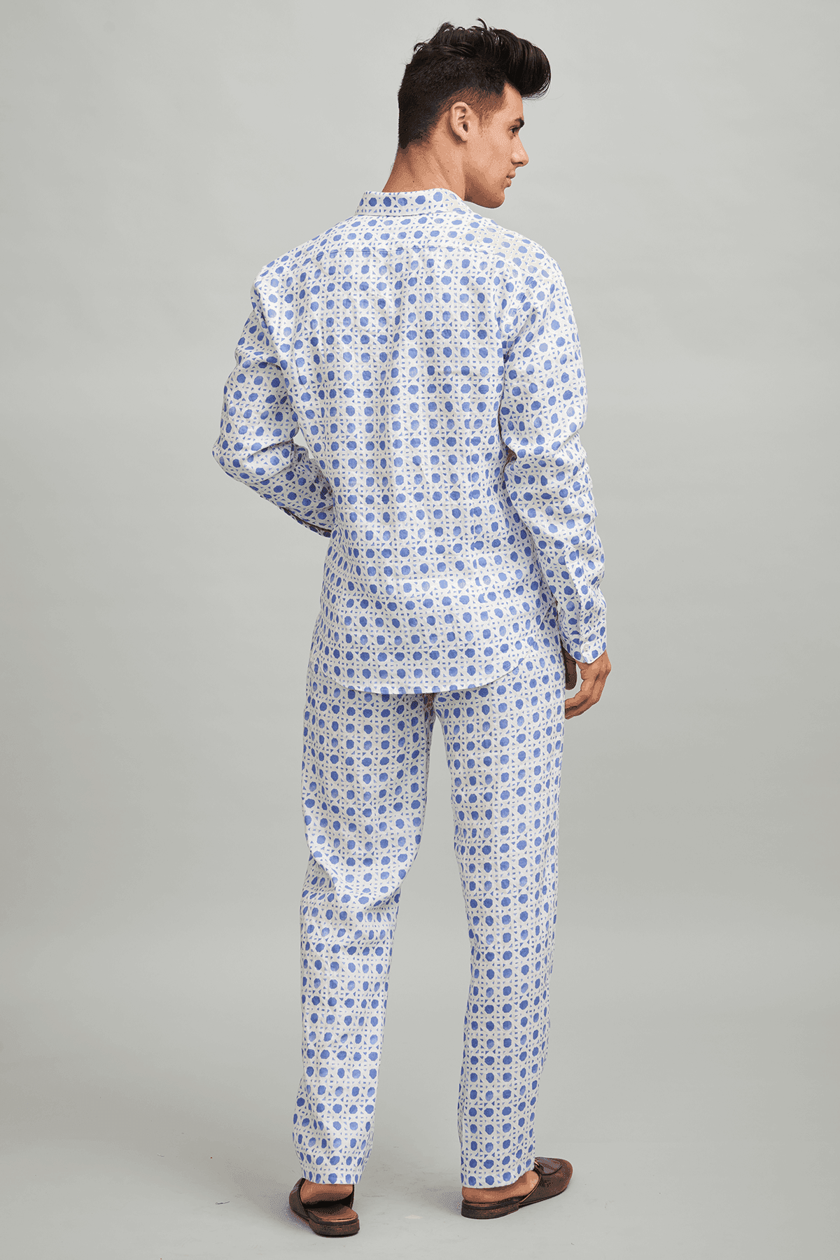 CANING PRINT LINEN PANT - dash and dot