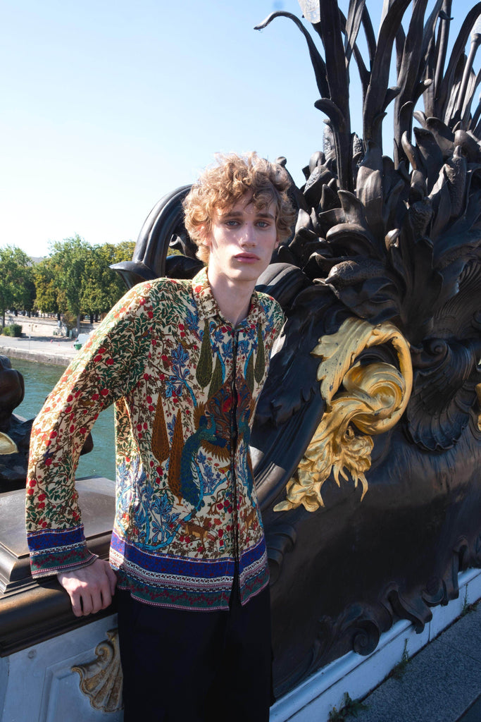 TAPESTRY PRINT SHIRT - dash and dot dash and dot