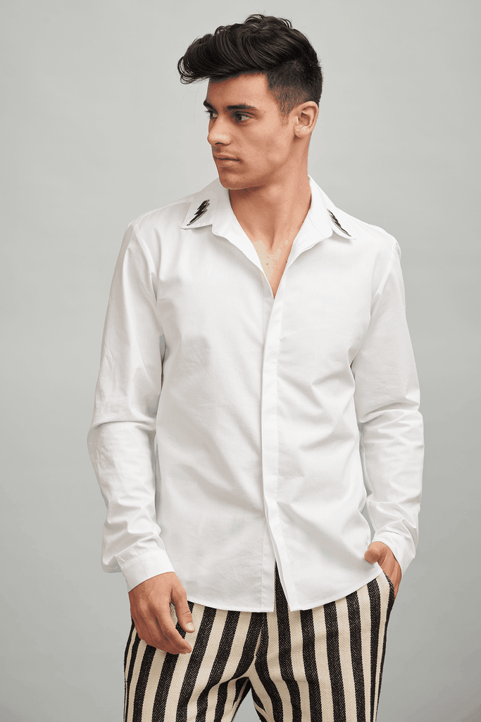 LIGHTNING COLLAR SHIRT - dash and dot dash and dot