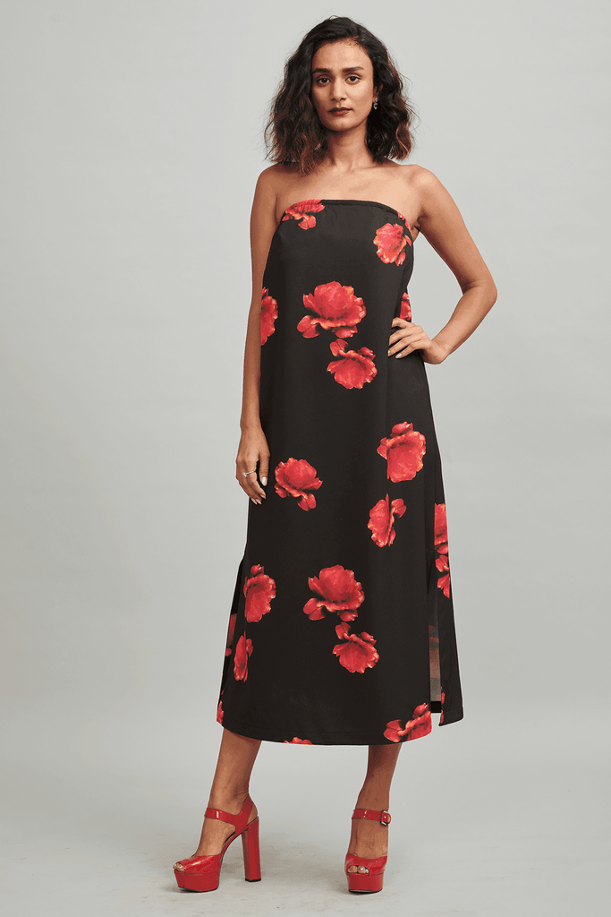 BLACK ROSE DRESS - dash and dot dash and dot