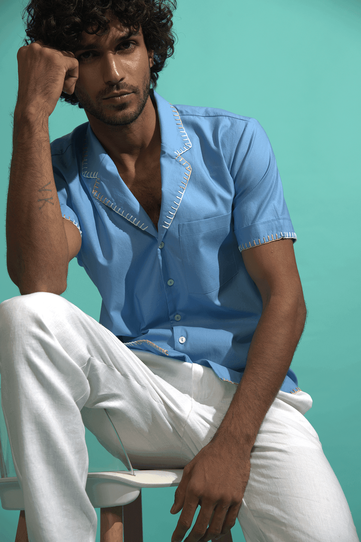 BLANKET STITCH SHIRT - dash and dot