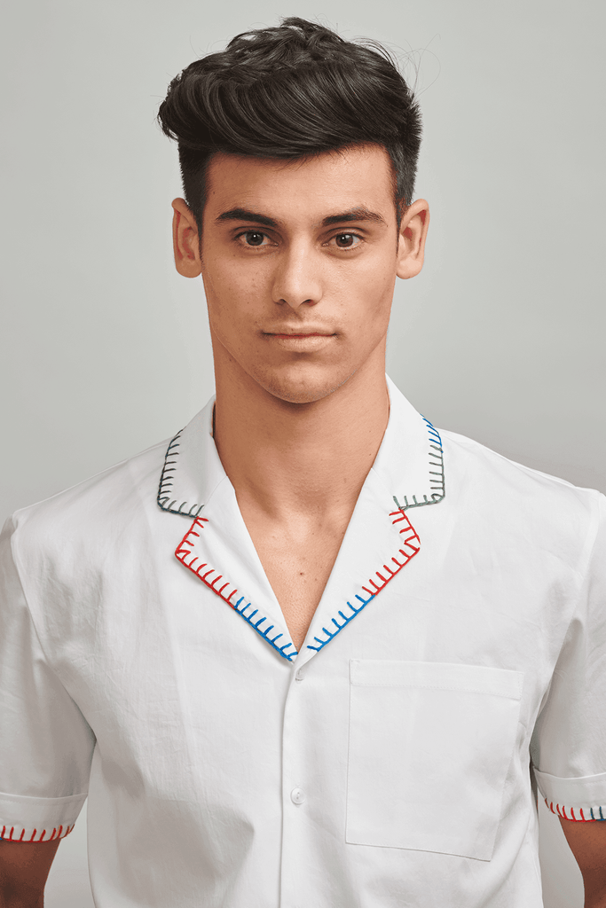 BLANKET STITCH SHIRT - dash and dot dash and dot